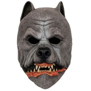 Snarling Pit Bull Adult Costume Full Head Mask